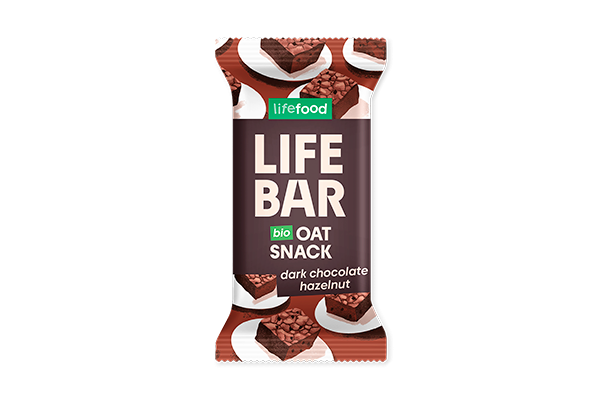 BIO LIFEBAR Oat Snack dunkle schokolade haselnuss