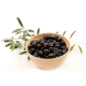 Schwarze Botija Oliven – entsteint ROH BIO 500 g