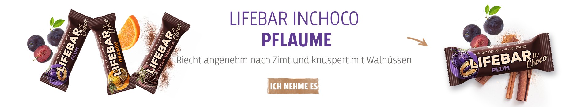 Lifebar inChoco Pflaume